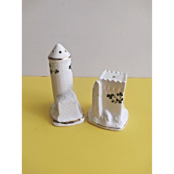 Carrigaline Cork, Ireland Bone China Salt and Pepper Pots. Castle & Lighthouse - Picture 5 of 10
